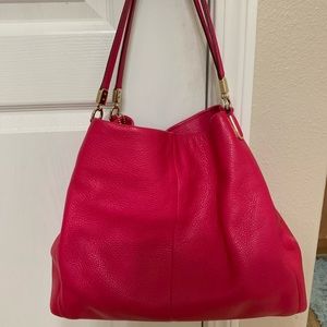 Coach Phoebe Leather Shoulder Handbag Bundle